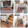 thumbnail image 6 of Vintage American Flag Door Mat Indoor Outdoor, Retro US Flag White Red Blue Non Slip Welcome Mat with Rubber Backing, Absorbent Fabric Front Door Mats Entryway Rug for Home Patio Entrance 18"x30", 6 of 9