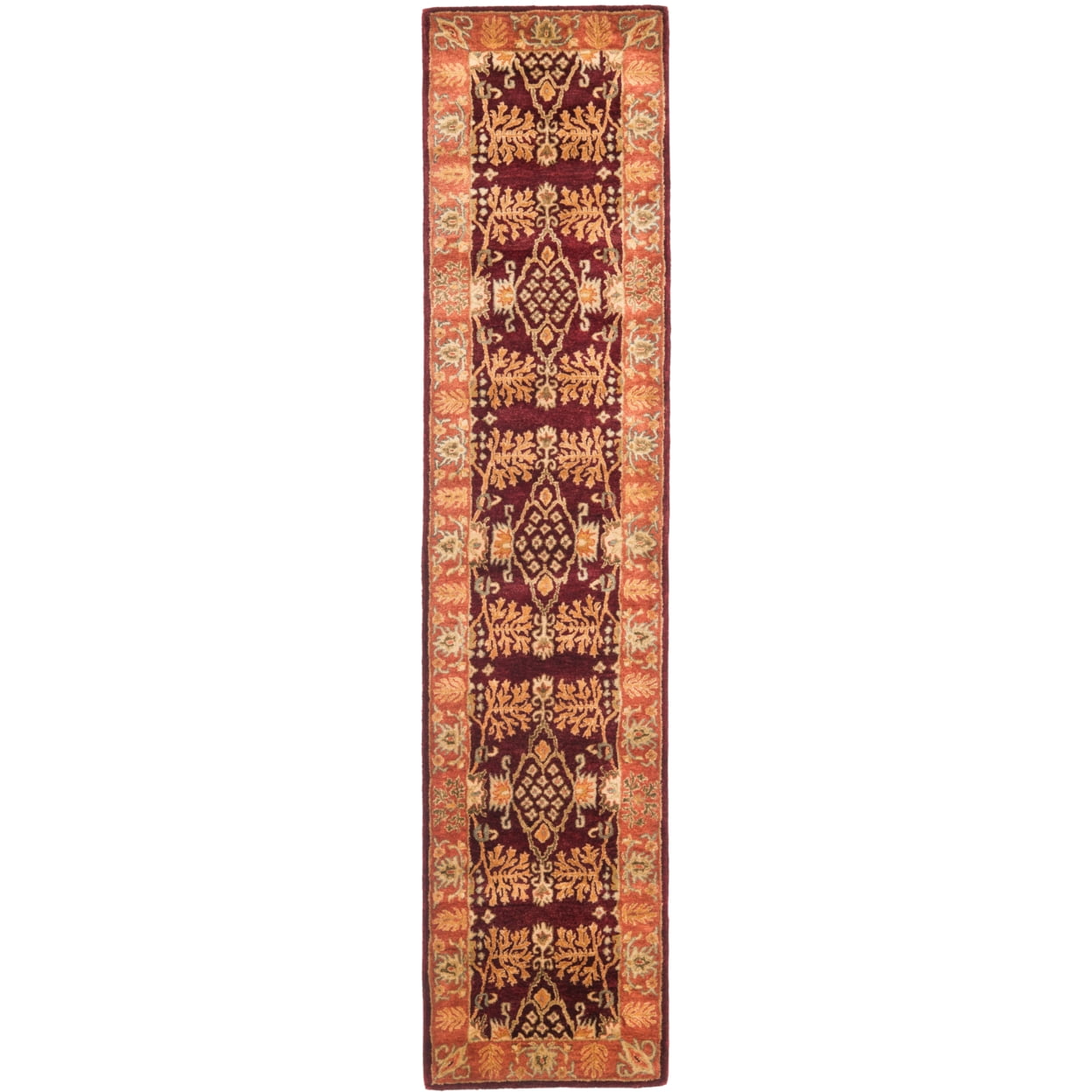 SAFAVIEH Bergama Tarah Oriental Wool Area Rug, Red/Rust, 8' x 8' Round
