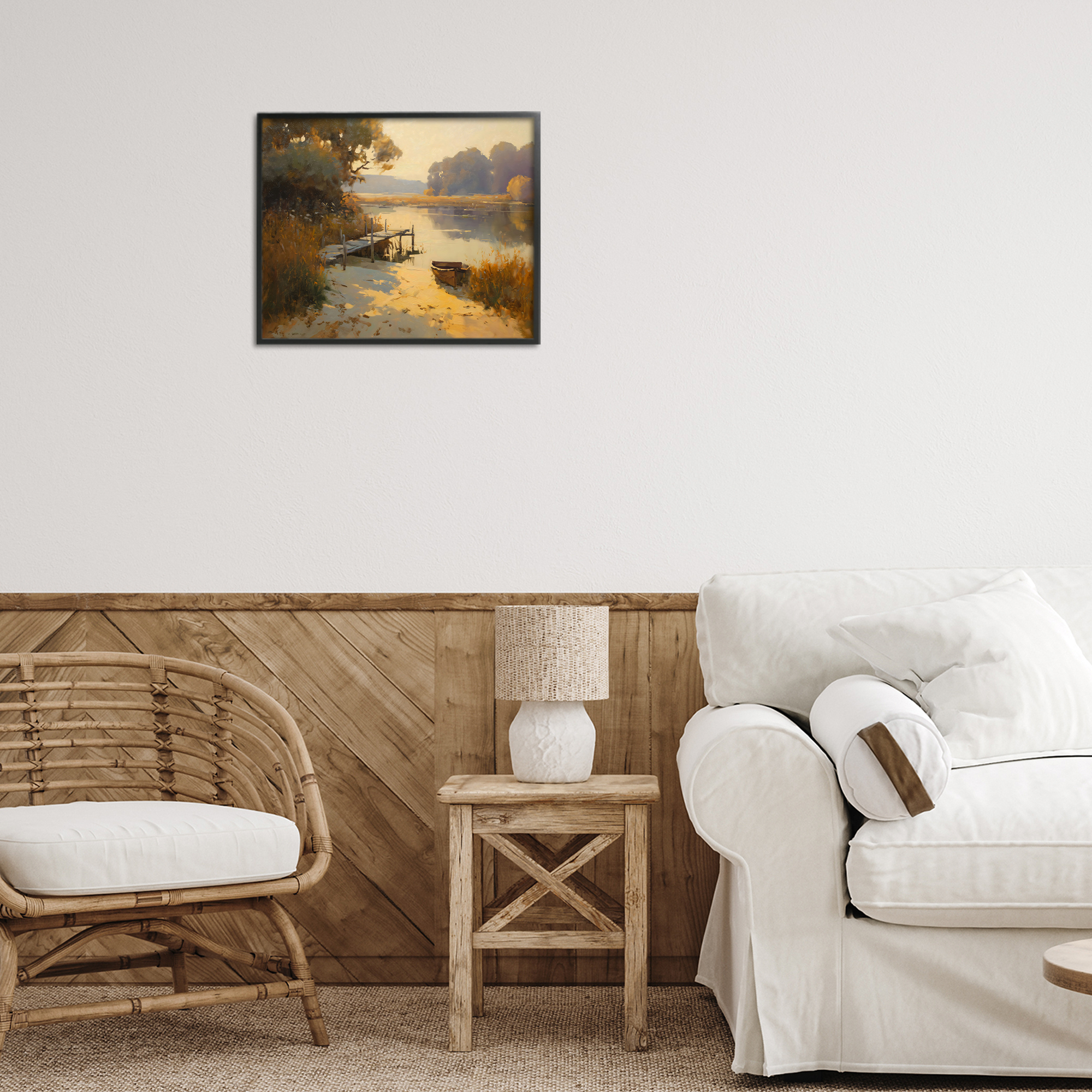 Golden Hour in Autumn Black Framed Giclee Art, design by Arlington Prints