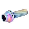 thumbnail image 3 of Nimomo Tornillo Ligero para Bicicleta, aleación de Titanio, Jaula para Botella de Agua, Tornillo M5x12/16mm con arandela(M5×16-Sinfonía), 3 of 5