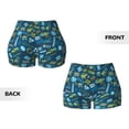 thumbnail image 5 of Lsque Heavy Equipment Machinery Pattern High Waisted Biker Shorts for Women-Tummy Control Fitness Athletic Workout Running Yoga Gym Shorts,Moisture-Wicking-Small, 5 of 9