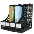 thumbnail image 4 of Large Capacity Document Tray 4 Grid File Holder, Durable Plastic, Ventilated Design for Office, Classroom, 4 of 8