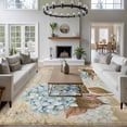 thumbnail image 3 of Blue Hydrangea Area Rugs 5'x8', Washable Small Throw Rugs for Classroom Bedroom, Flowers Leaves Butterfly Retro Khaki Indoor Outdoor Rug Non-Slip Low Pile Carpet Runner Reversible Floor Mats, 3 of 8