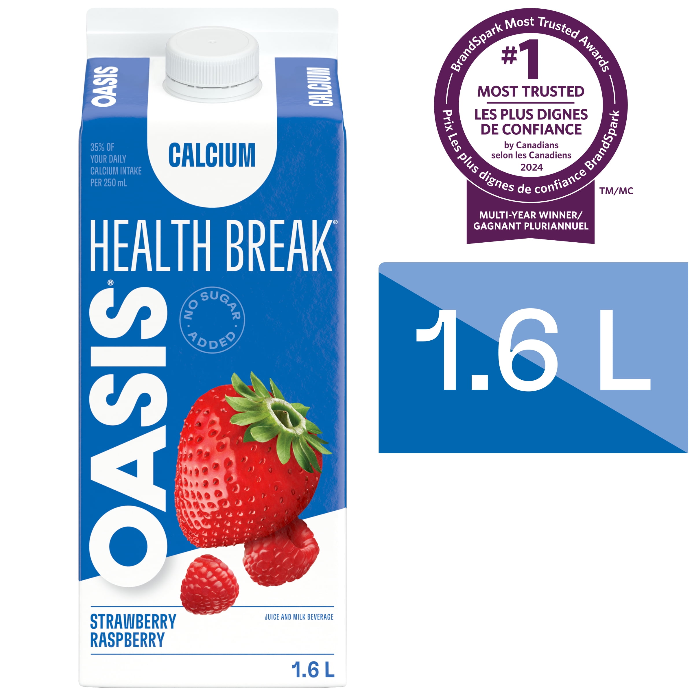 Strawberry Raspberry Drink with Calcium