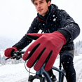 thumbnail image 2 of Winter Waterproof Gloves for Men Women Warm Running Cycling Snow Ski Gloves Mittens for Cold Weather, Thermal Windproof Material and Touch Screen Finger for Driving Snowboarding(Red,23.5cm), 2 of 7