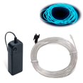 thumbnail image 2 of Tira de luces de neón MaxLax EL Wire azul hielo de 5 m con paquete de baterías, 2 of 7