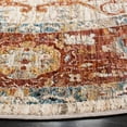 thumbnail image 3 of SAFAVIEH Valencia Renae Medallion Polyester Area Rug, Ivory/Rust, 6'4" x 6'4" Round, 3 of 8