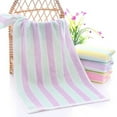 thumbnail image 4 of NUZYZ Stripe Cotton Towel Thick Soft Water Absorption Bath Face Washcloth, 4 of 7
