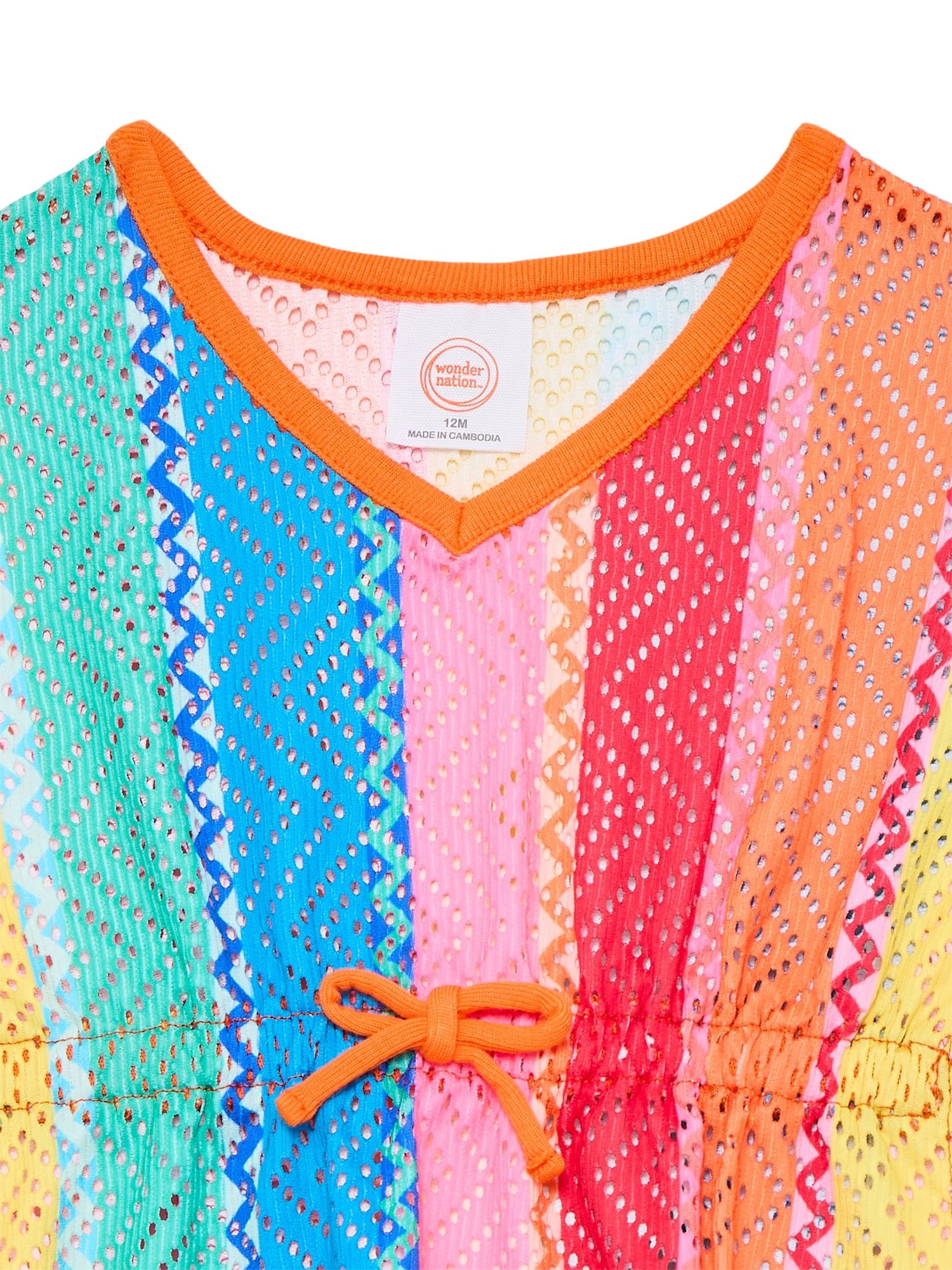 Wonder Nation Toddler Girl Crochet Kaftan Swim Coverup, Sizes 12M-5T