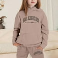 thumbnail image 2 of XUELUO Toddler Girls Outfits Sets Autumn Letters Los Angeles Print Hoodies With Sweatpants Athletic Girls 2 Pieces Outfits, 2 of 4