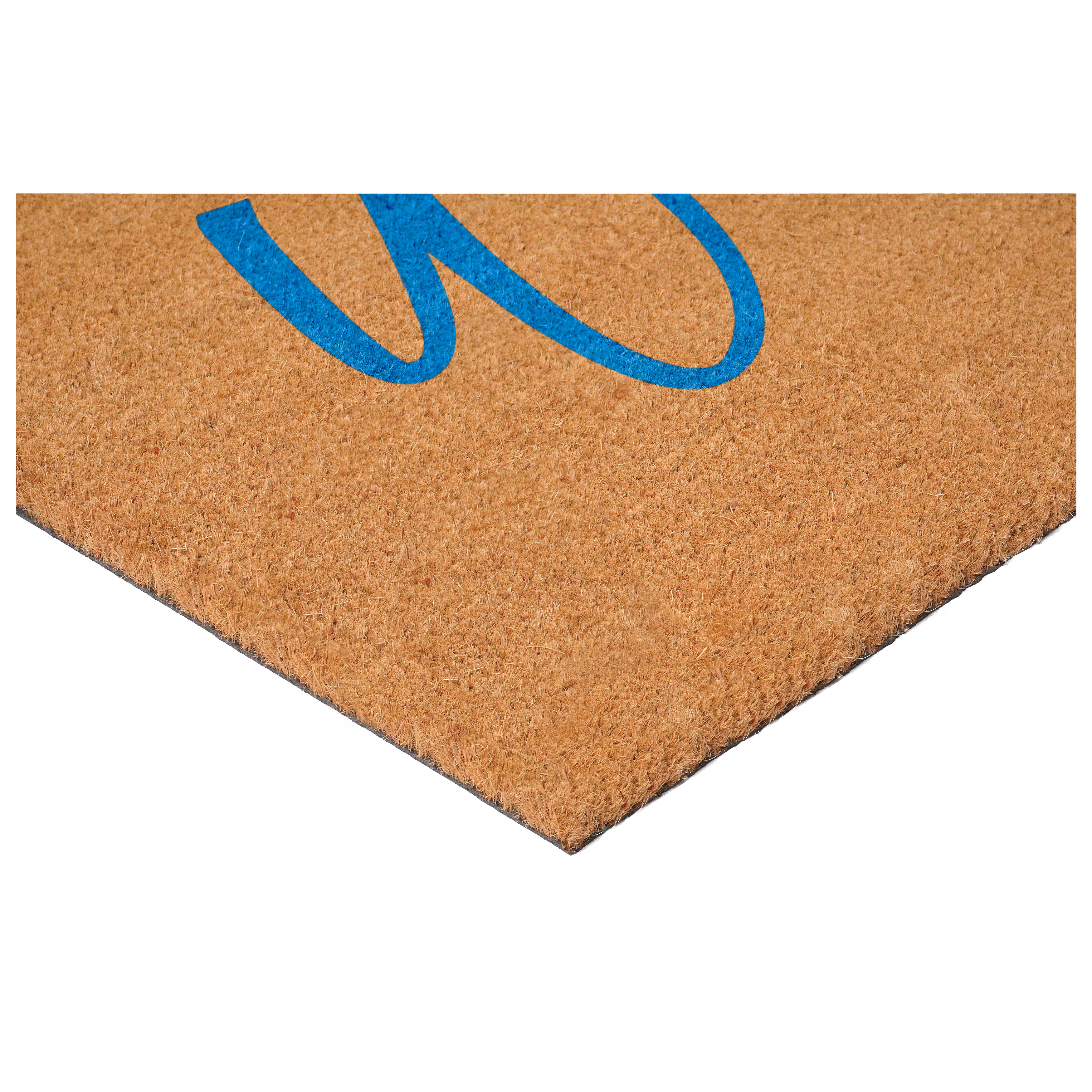 Calloway Mills 116222436 Cursive Welcome Doormat, 24" x 36", Blue