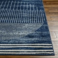 thumbnail image 6 of Mark&Day Area Rugs, 7ft Round Neerbosch Modern Ink Blue Area Rug, Blue White Grey Carpet for Living Room, Bedroom or Kitchen (6'7" Round), 6 of 8