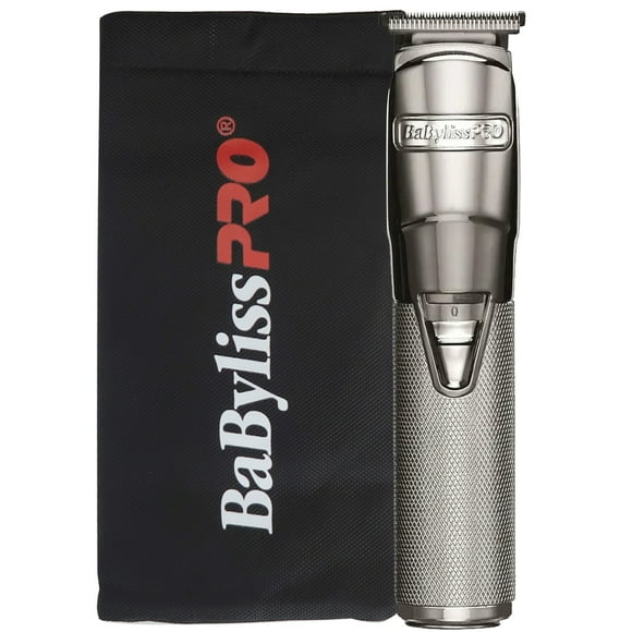 Babyliss PRO FX788S Silver FX Metal Lithium Cordless Trimmer + BaByliss Pro Barber Clipper and Trimmer Pouch