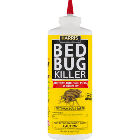 Harris Diatomaceous Earth Bed Bug Killer, 8oz (Best Diatomaceous Earth For Bed Bugs)