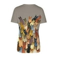 thumbnail image 4 of CHOK Vêtements pour Femmes Liquidation Mode Femme Blouse à Col Rond Imprimé Manches Courtes T-Shirt Hauts d'Été, 4 of 4