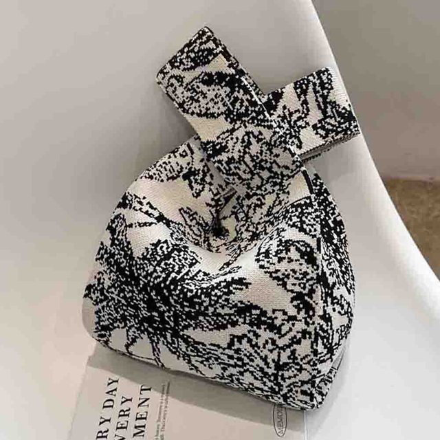Bolso vagabundo de moda para mujer, patrón de flores de árbol, embrague femenino para regalo (negro) Sywqhk Para Estrenar