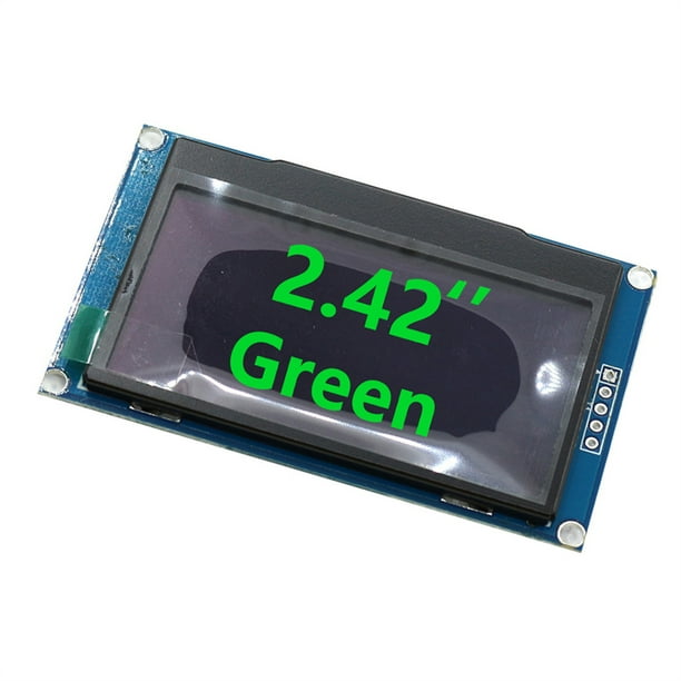 Methold Módulo OLED Módulos de visualización de pantalla de puerto I2C/IIC Dispositivo de visualización portátil Práctica Mini pantalla LED Electrónica Verde 4 pines
