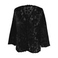 thumbnail image 5 of Women'S Cardigan Women'S Cardigan For Everyday Wear Versatile Loose Fit Plus Size Sun Lace Top Hollow Out Sheer Cardigan For Summer Black Xxxxxl, 5 of 5