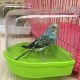 thumbnail image 6 of EHJRE Pet Bird Bath Box Parrot Bathing Tub Lovebirds Easy to Install Canary Cage Accessories Parrot Bath Shower Cage Small Bird Cage Green, 6 of 8
