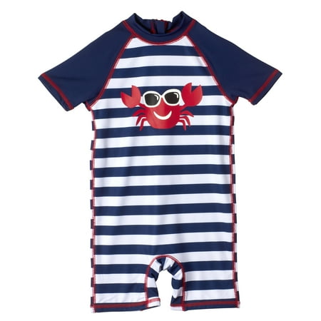 - Baby Boy One Piece Rashguard Swimsuit