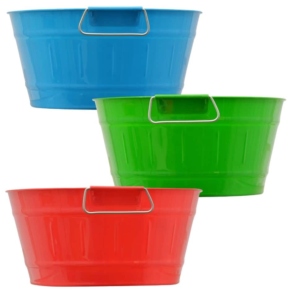Oval Plastic Storage Tubs with Hinged HandlesRed Walmart Canada