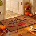 thumbnail image 1 of Halloween Thanksgiving Fall Decor Floor Mat | Pumpkin Maple Leaves Design | Non-Slip Bathroom Kitchen Porch Entryway Rug | Long Strip Foot Mat for Home Decor, 1 of 6