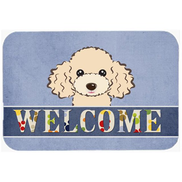 Carolines Treasures BB1444CMT Buff Poodle Welcome Kitchen & Bath Mat, 20 x 30