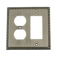 thumbnail image 1 of Nostalgic Warehouse 719840 Egg & Dart Switch Plate with Rocker and Outlet, Antique Pewter, 1 of 3