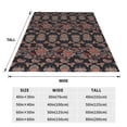 thumbnail image 3 of Fuzoiu Retro Floral Print Ultra-Soft Micro Fleece Blanket,All Seasons Flannel Throw, Lightweight Blanket for Bed, Sofa, Couch, Movie Night, Camping, and Travel-60"x50", 3 of 7