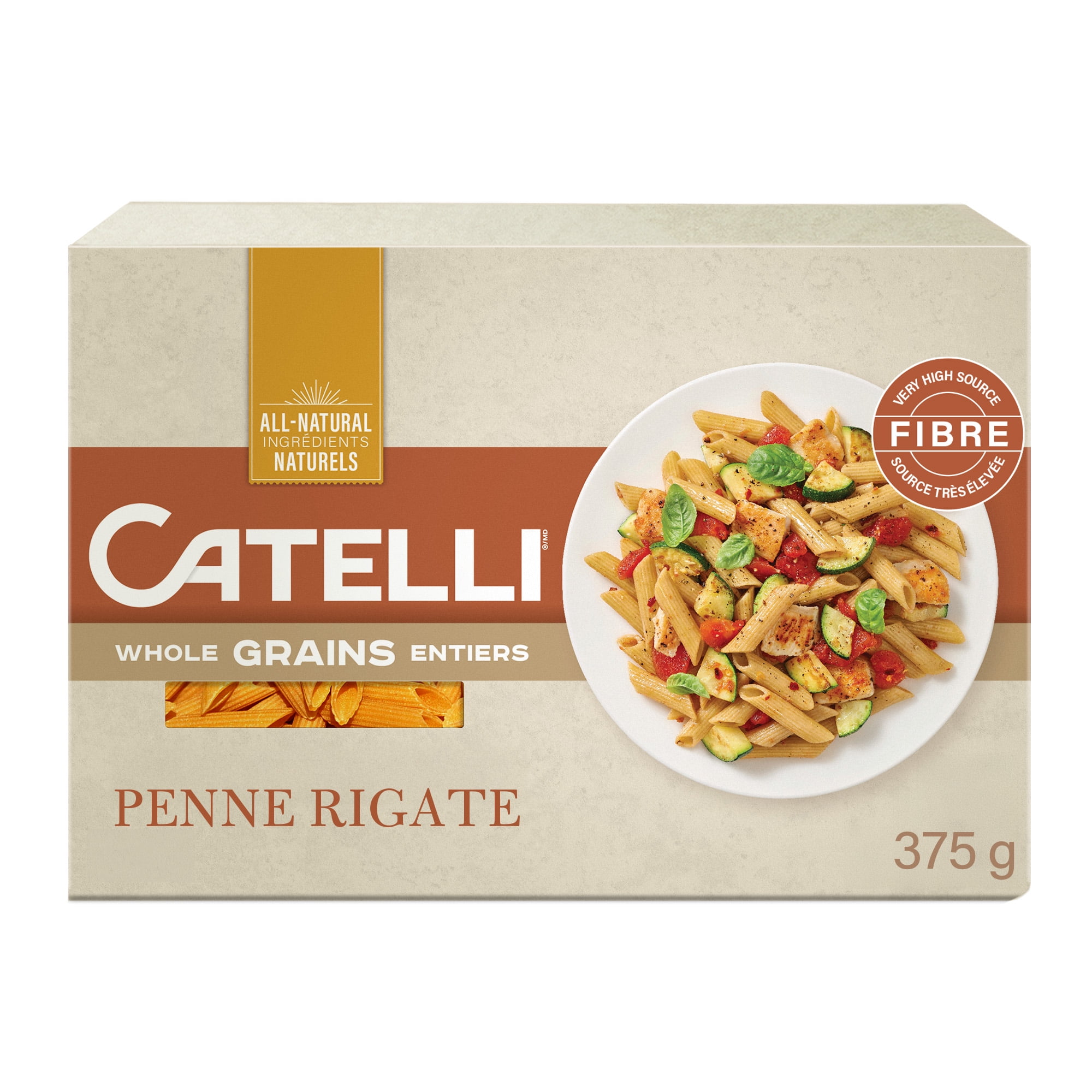 Catelli Whole Grains, Penne Rigate Pasta