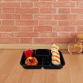 thumbnail image 3 of 1Set Portion Control Plate Microwave Safe Black PP Divided Design For Office Use, 3 of 8