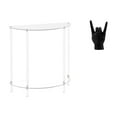 thumbnail image 1 of Mesita de noche de acrílico,Mesa auxiliar de acrílico transparente Mesa auxiliar transparente en capas,Mesa pequeña de acrílico,mesita de noche pequeña,compacta,Estatua del gesto de la, 1 of 8