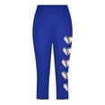 thumbnail image 4 of Fjofpr Girls Leggings Size 7 Toddler Kids Fashion Baesball Print Summer Leisure Yoga Sports Frenum Cropped Pants Blue 8 Years, 4 of 4