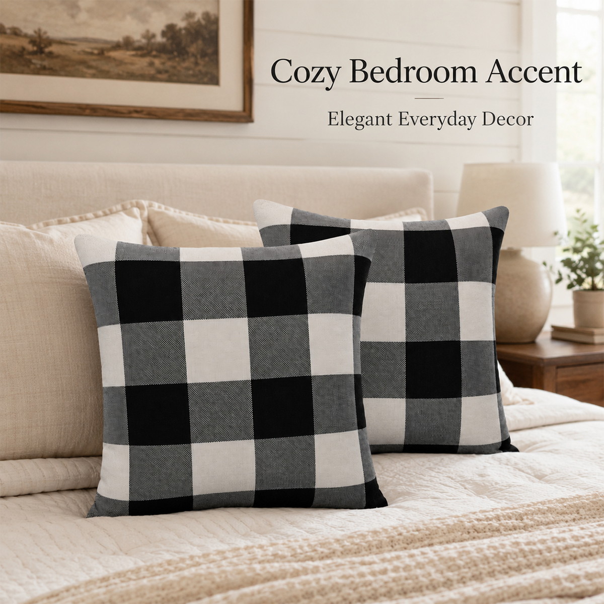 Kabuer Buffalo Check Plaid Pillow Covers Set of 4 photo 3