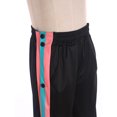 thumbnail image 6 of ranrann Kids Boys Tear Away Basketball Pants Fashion Sweatpants Side Split Press Button Sports Pants Blue&Pink 120, 6 of 7