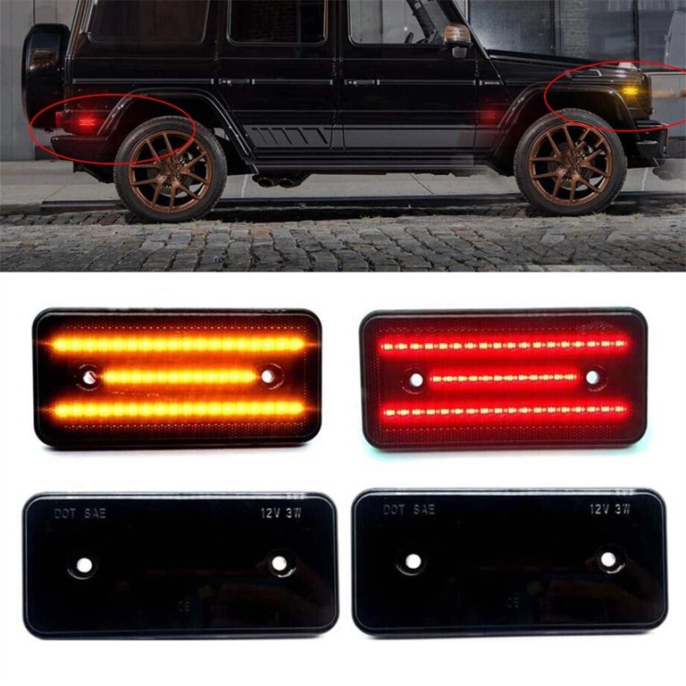 Mercedes-Benz G-Class Cars Smoked Lens LED Side Marker Lights For Mercedes G -Class W463 (2002-2014) Front & Rear Mercedes G-Class Side Marker Lights Mercedes-Benz G-Class Cars Smoked Lens LED Side Marker Lights For Mercedes G -Class W463 (2002-2014) Front & Rear Mercedes G-Class Side Marker Lights