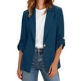 thumbnail image 6 of Byworldtasic Womens Casual Blazers Open Front Long Sleeve Work Office Suit Jackets Blazer, 6 of 9