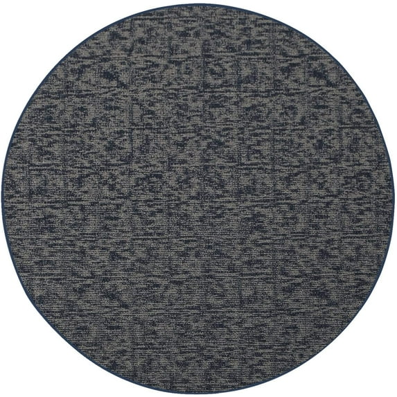 Indoor Outdoor custom size area rugs made in USA comes in Ten colors and Nine shapes rectangular,round,square,runners,oval,hexagon,octagon,half round - Navy, 5' Round Area Rugs
