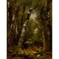 thumbnail image 2 of Asher Brown Durand 15x18 Black Ornate Wood Framed Double Matted Museum Art Print Titled - Woodland Glen (ca. 1850-1855), 2 of 5