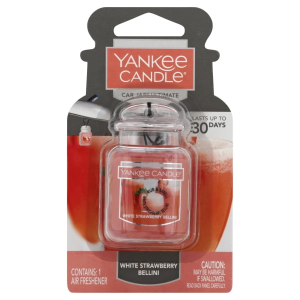Yankee Candle Car Jar Ultimate Hanging Air Freshener White Strawberry