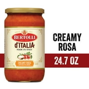Bertolli d'Italia Creamy Rosa Sauce, Authentic Tuscan Style Pasta Sauce Made in Italy with Vine-Ripened Tomatoes, Aged Italian Cheeses and Mediterranean Olive Oil, 24.7 OZ