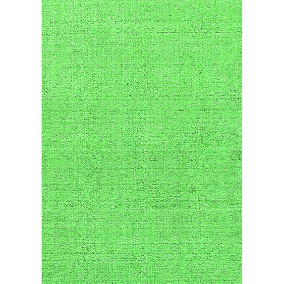 Ahgly Company Indoor Rectangle Solid Green Modern Area Rugs, 2' x 3'