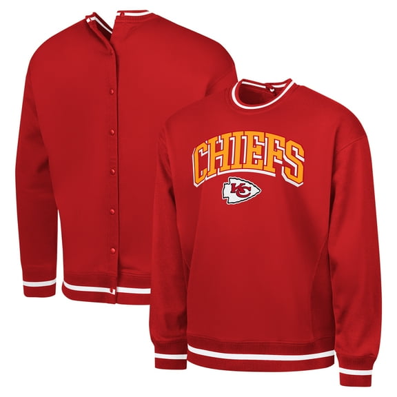Men's G-III Sports by Carl Banks Red Kansas City Chiefs Adaptive Blocker Fleece Pullover Sweatshirt