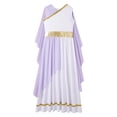 thumbnail image 3 of Robe Romaine pour Filles Grecques Enfants, Toge de la Grèce Antique, Robe de Rome, Princesse, Noblesse, Cosplay, Déguisement, Lavande 6, 3 of 5