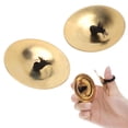 thumbnail image 2 of SUTENGDA 2Pcs Finger Cymbals Pure Copper Wear Resistant Easy Grip Finger Bell for Dance Party Holiday Gold, 2 of 5