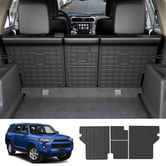 Rongtaod TPE All Weather 2nd Row Backrest Mats, Fits Toyota 4Runner SUV 10-24, Not for 7-Seater or 2025, Waterproof Full Set