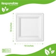 thumbnail image 2 of Compostable 10 Inch Square Plates (Value Pack), 2 of 3