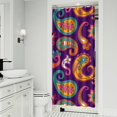 thumbnail image 2 of Vintage Chic Pattern Curtain 36x72 Inches, Quick-Dry Polyester with Plastic Hooks, Abstract Bohemian Floral Look for Bathroom Décor, 2 of 5