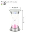 thumbnail image 2 of Unique Bargains 5 Minute Sand Timer, Sandy Clock, Count Down Sand Glass, Pink, Green Sands, 2 of 5