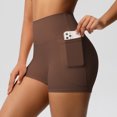 thumbnail image 6 of Women Sports Short With PocketedYoga Legging Shorts Squat Proof High Waist Fitness Tight Shorts Quick Drying Cycling Workout Gym, 6 of 7